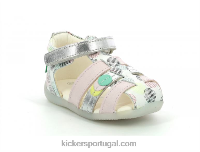 Kickers bigflo-2 white pink dots multico V24TH402 crianças