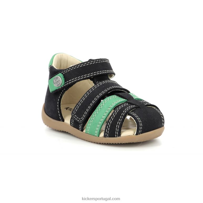Kickers bipé verde marinho V24TH516 crianças