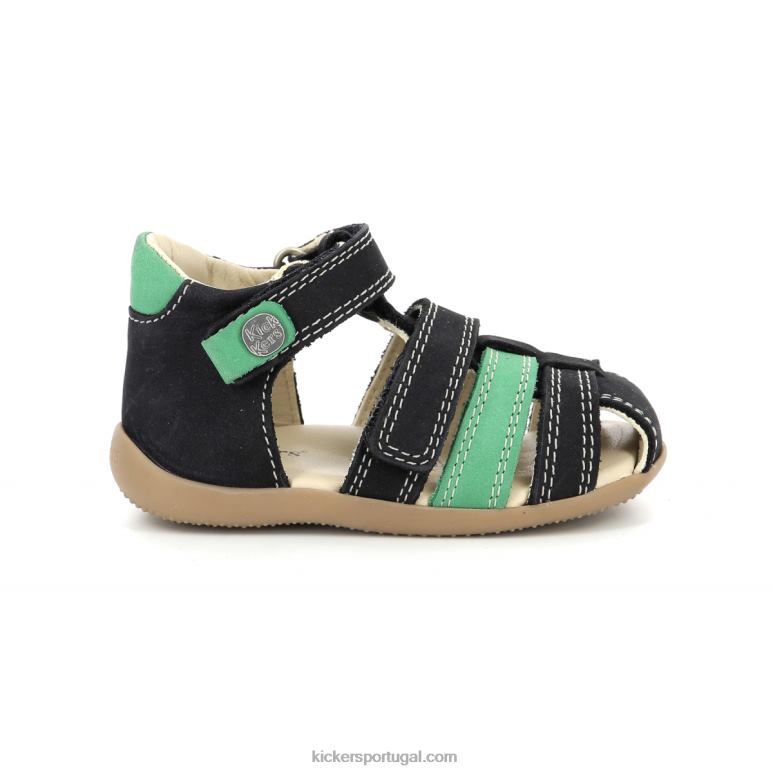 Kickers bipé verde marinho V24TH516 crianças