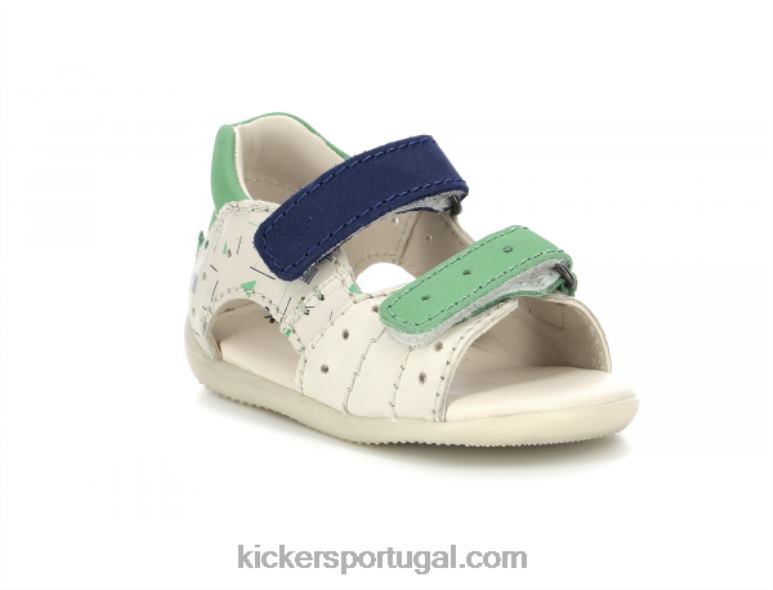 Kickers boping-2 branco azul verde marina V24TH439 crianças