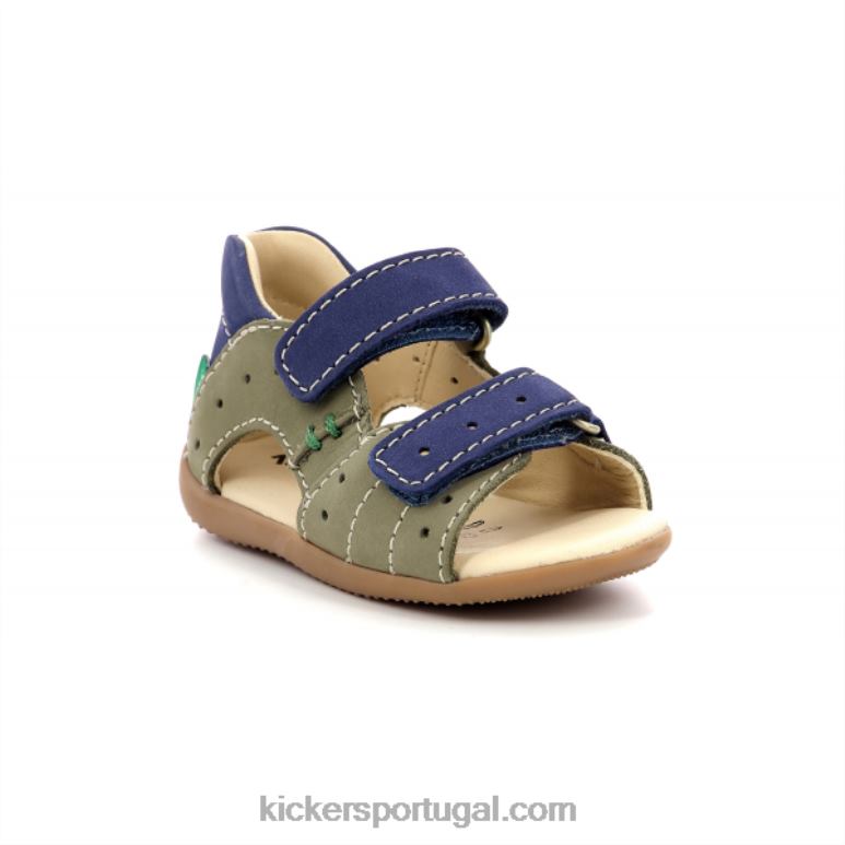 Kickers boping-2 cáqui azul V24TH664 crianças