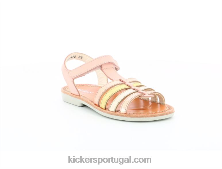 Kickers cosmetick ouro rosa metalizado V24TH482 crianças