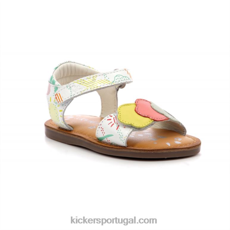 Kickers diastar luz do sol branco V24TH665 crianças