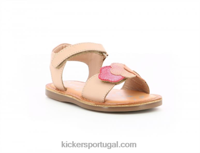 Kickers dyastar rosa claro metalizado V24TH475 crianças