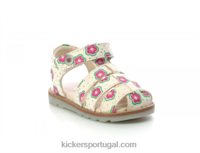 Kickers flor branca nonosti V24TH545 crianças