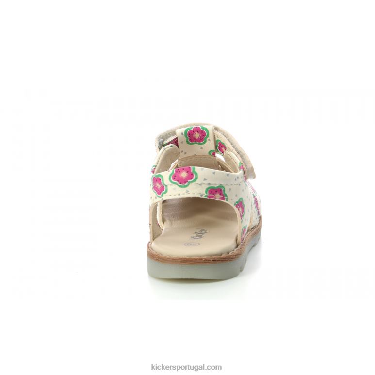 Kickers flor branca nonosti V24TH545 crianças