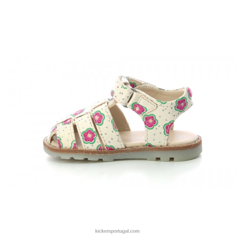 Kickers flor branca nonosti V24TH545 crianças