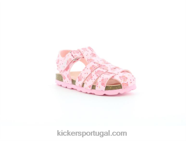Kickers flor rosa bronzeada V24TH750 crianças
