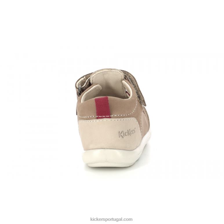 Kickers klony bege vermelho V24TH419 crianças