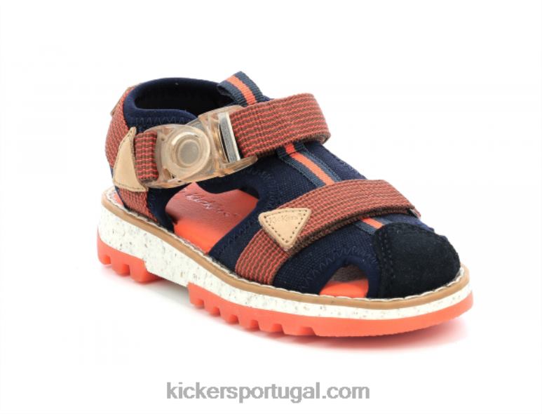 Kickers laranja marinho kickclic V24TH450 crianças
