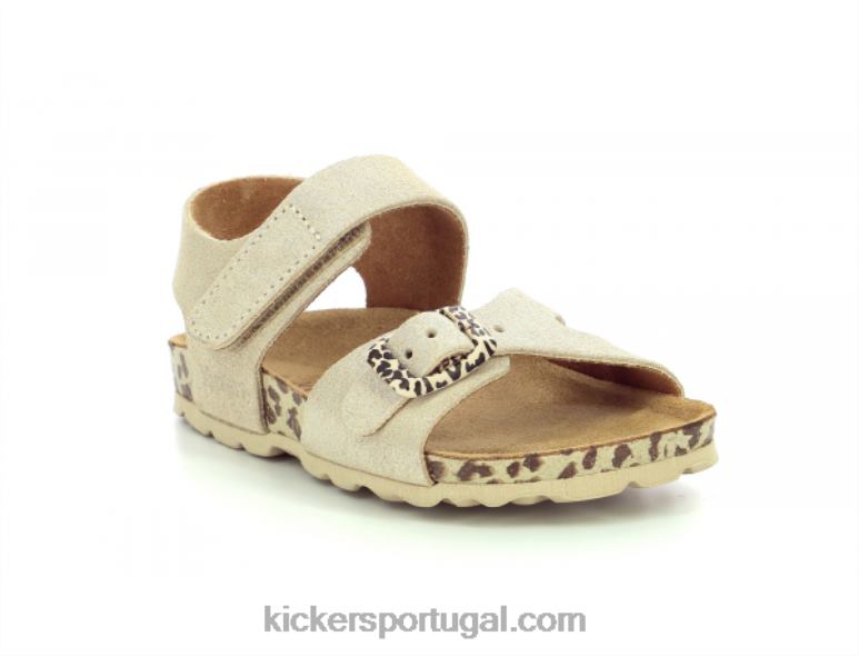 Kickers leopardo bege sunkro V24TH680 crianças