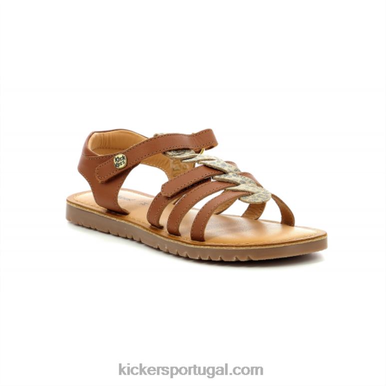 Kickers leopardo camelo brahmia V24TH679 crianças
