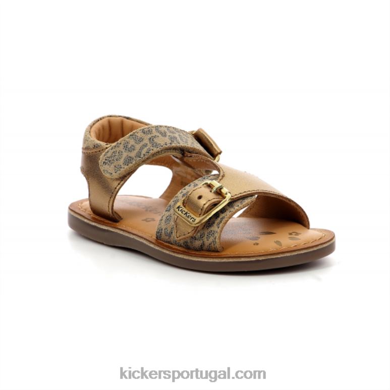 Kickers leopardo de bronze diazz V24TH568 crianças