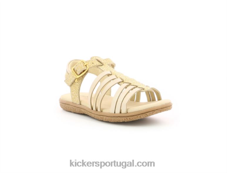 Kickers leopardo de ouro bege muito melhor V24TH736 crianças