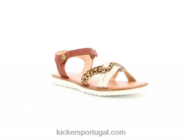 Kickers melhor novo leopardo dourado V24TH674 crianças