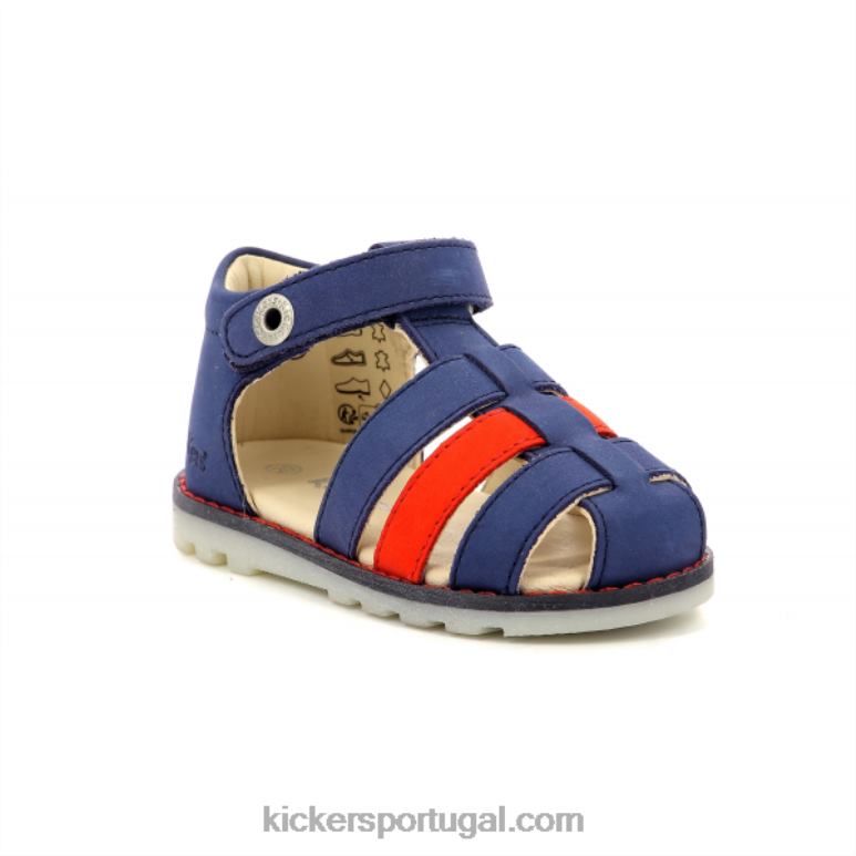 Kickers nonopi azul vermelho V24TH702 crianças