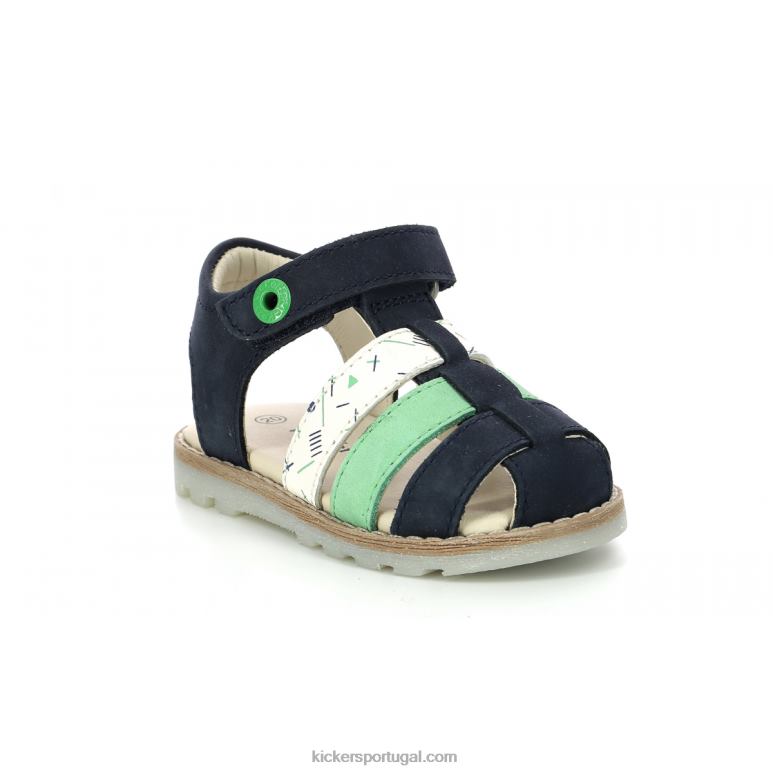 Kickers nonosti verde marinho branco marina V24TH399 crianças