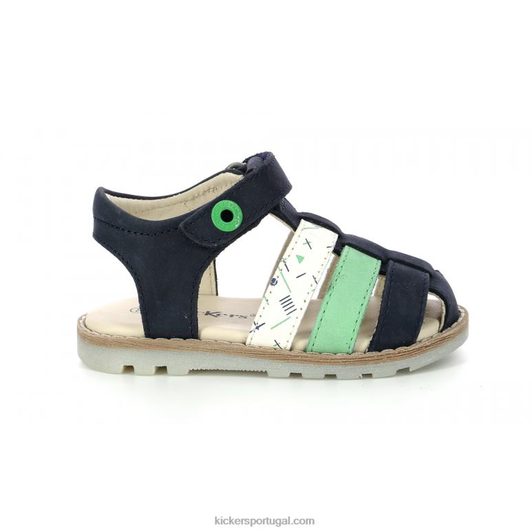 Kickers nonosti verde marinho branco marina V24TH399 crianças
