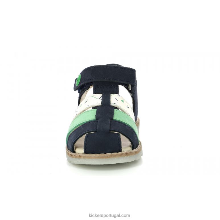 Kickers nonosti verde marinho branco marina V24TH399 crianças