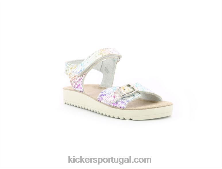 Kickers odyssa branco multico étnico V24TH758 crianças