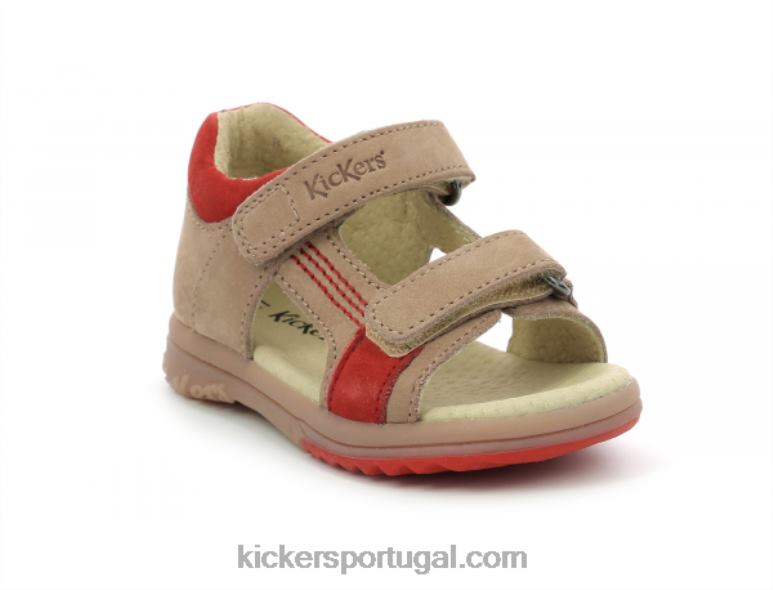 Kickers plazabi bege laranja V24TH401 crianças