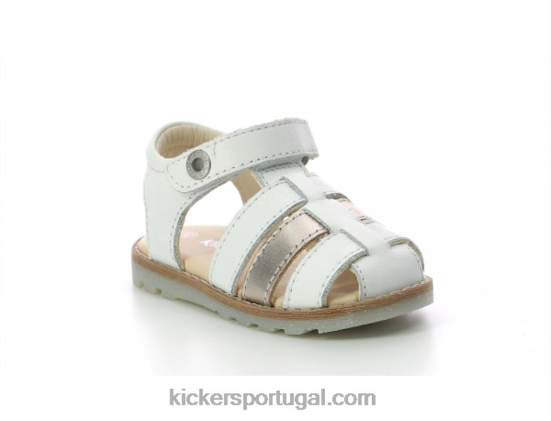 Kickers prata branca nonosti V24TH622 crianças