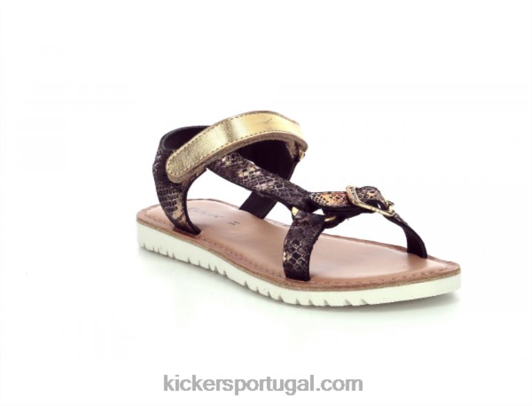 Kickers réptil de ouro negro braska V24TH654 crianças
