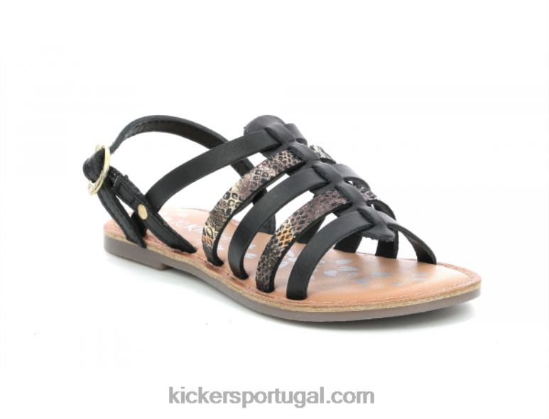 Kickers réptil preto dixon V24TH602 crianças