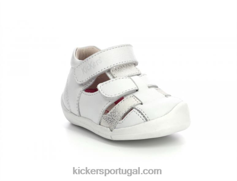 Kickers wasabou branco metalizado V24TH458 crianças