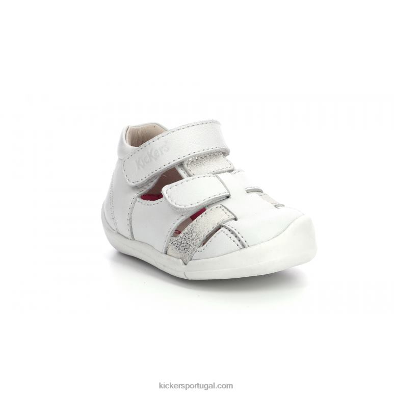 Kickers wasabou branco metalizado V24TH458 crianças