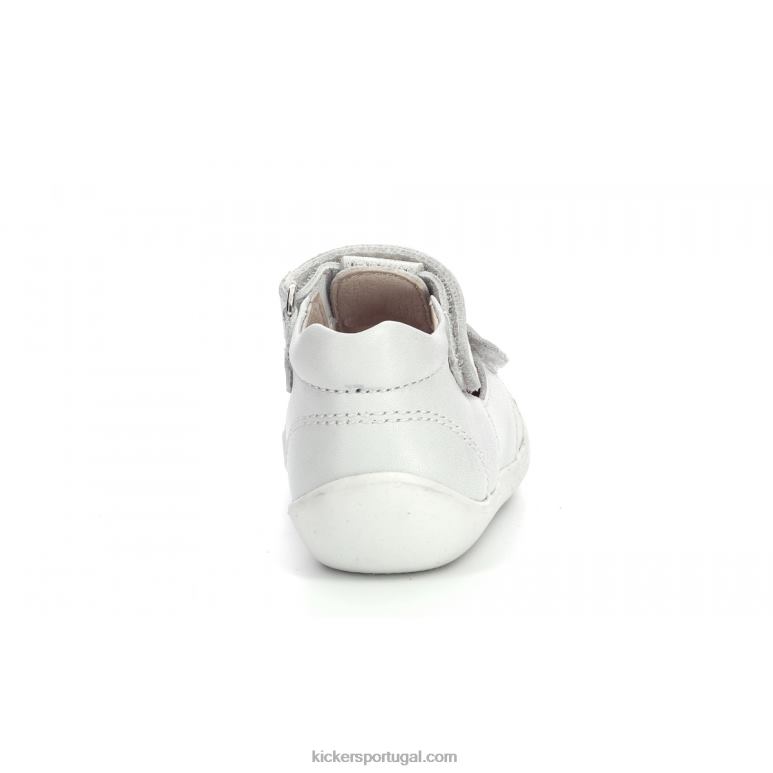 Kickers wasabou branco metalizado V24TH458 crianças