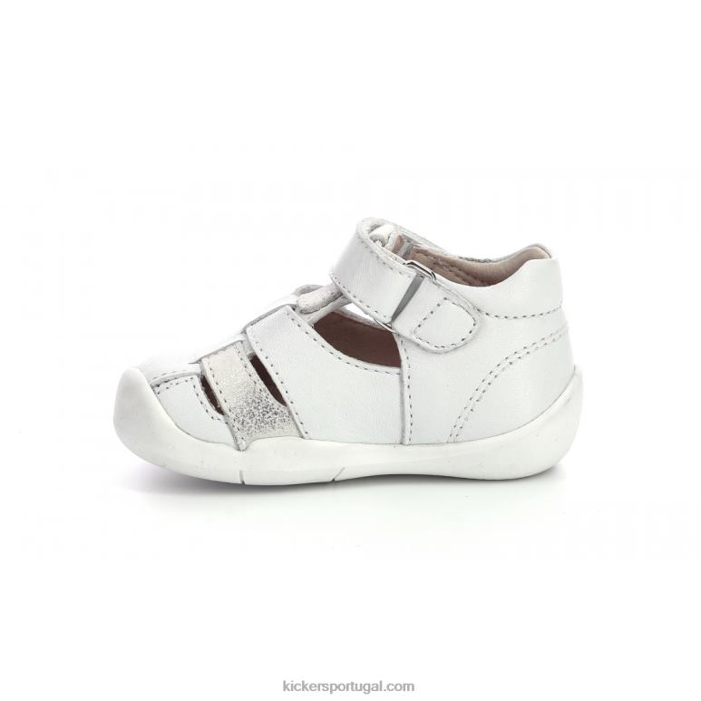 Kickers wasabou branco metalizado V24TH458 crianças