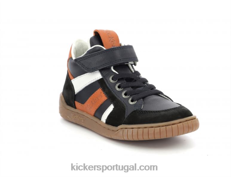 Kickers Wincky CDT Black Camel Navy V24TH995 crianças