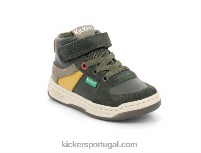 Kickers kickalien caqui amarelo taupe V24TH1007 crianças