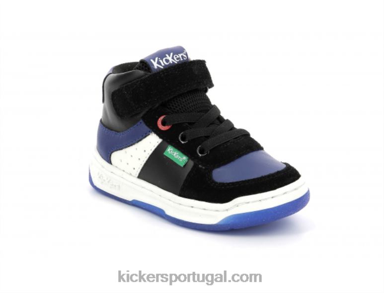 Kickers kickalien preto azul branco V24TH1005 crianças