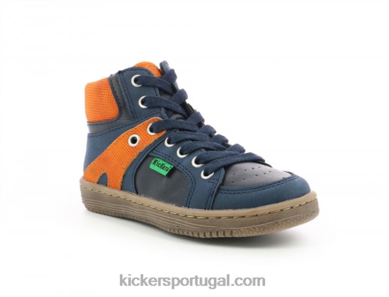 Kickers laranja azul marinho V24TH973 crianças