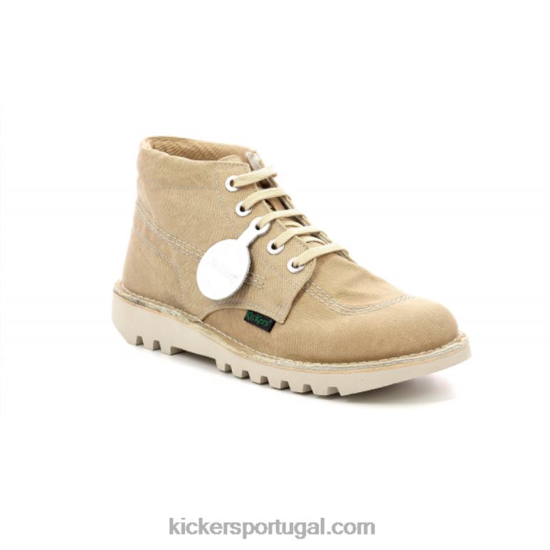 Kickers kick hi bege claro V24TH367 homens