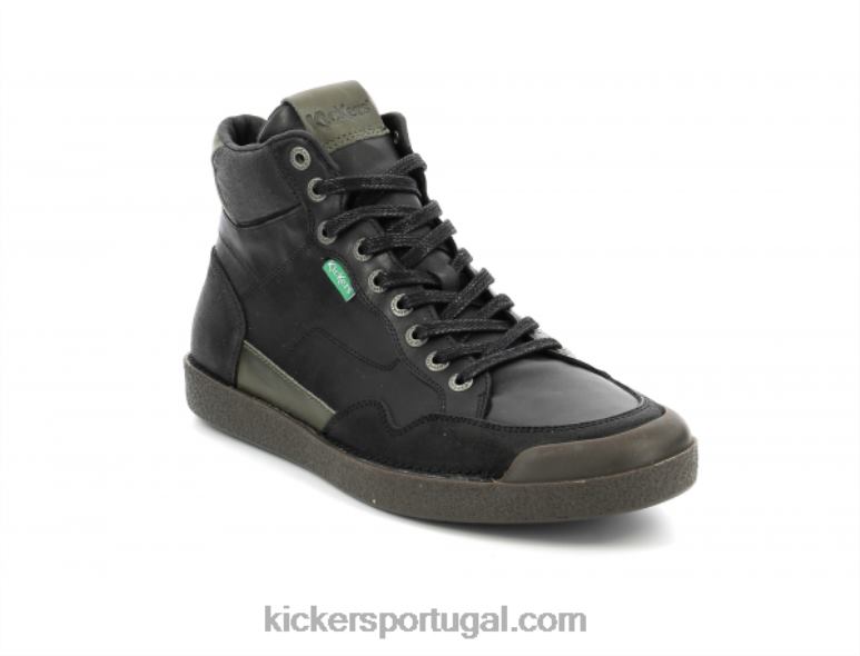 Kickers chutar khkai preto tripartido V24TH326 homens