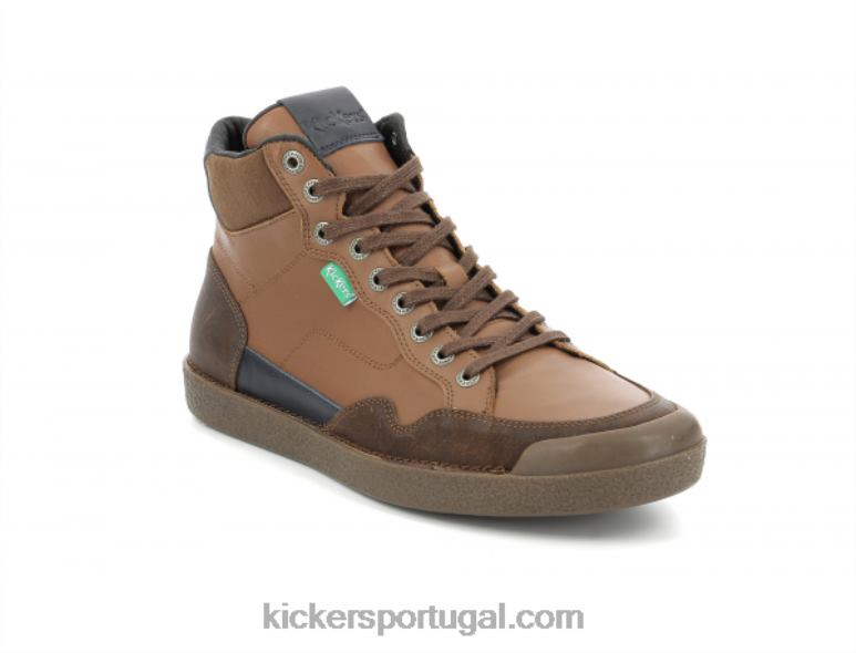 Kickers chute tripartido camelo conhaque navy V24TH324 homens