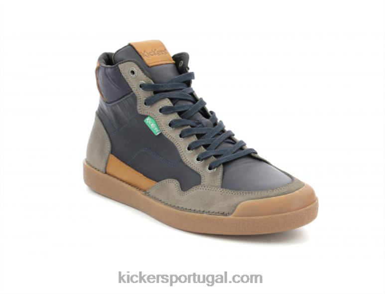Kickers kick tripartido bege marinho V24TH325 homens
