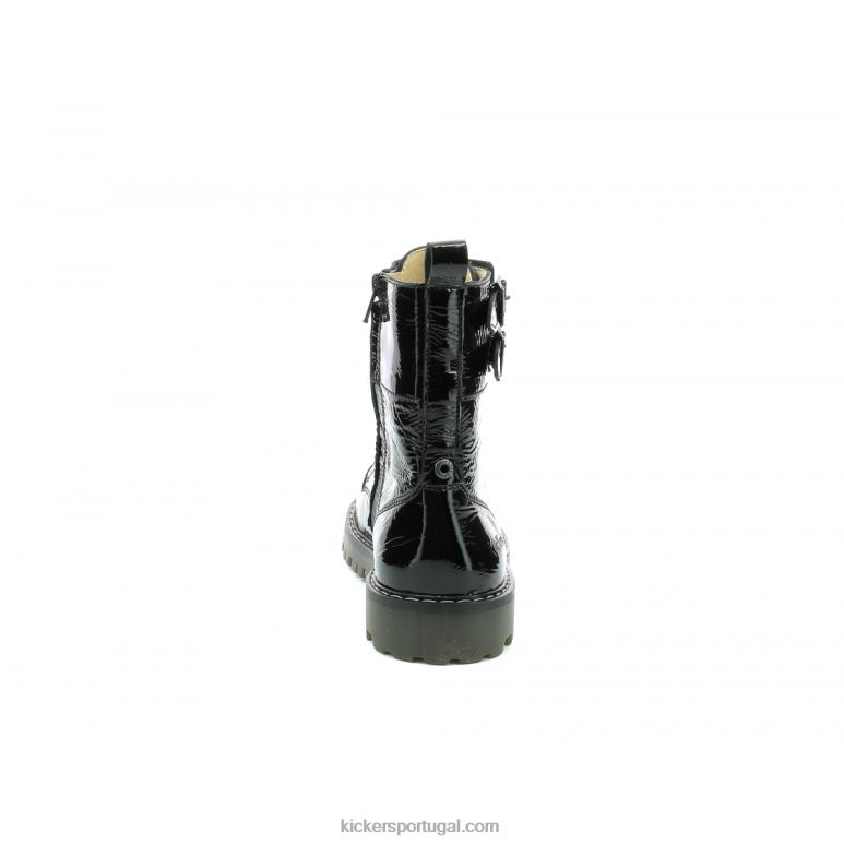 Kickers Deckranger patente preta V24TH207 mulheres