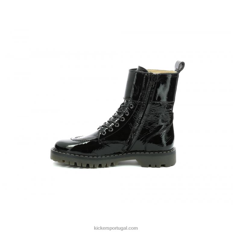 Kickers Deckranger patente preta V24TH207 mulheres