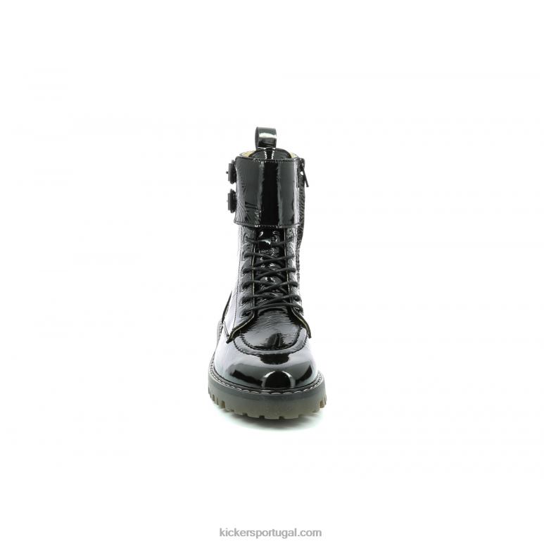 Kickers Deckranger patente preta V24TH207 mulheres