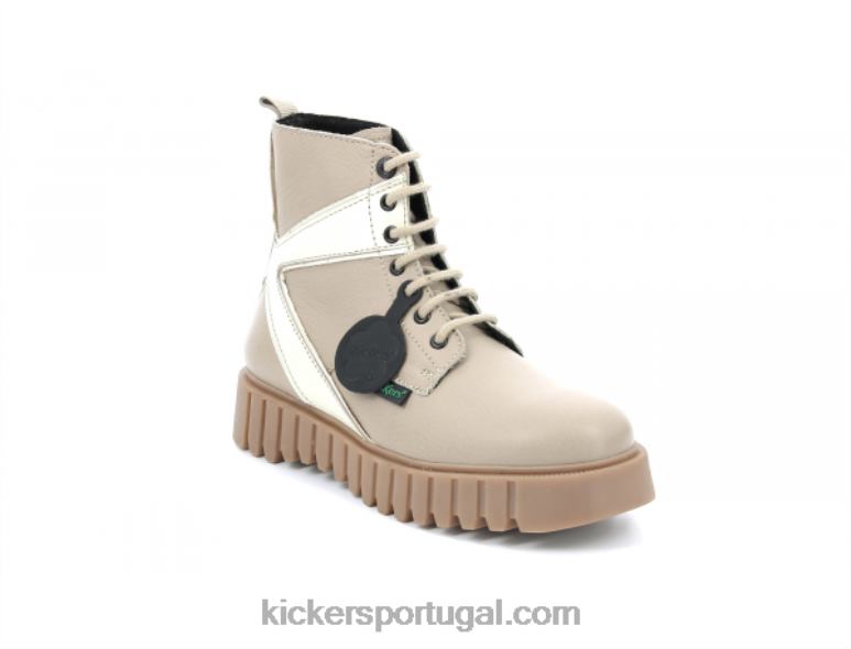 Kickers chute fabuloso bege V24TH211 mulheres