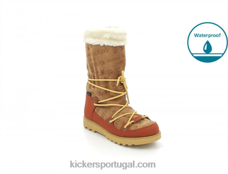 Kickers chute neosnow camel rouille V24TH212 mulheres