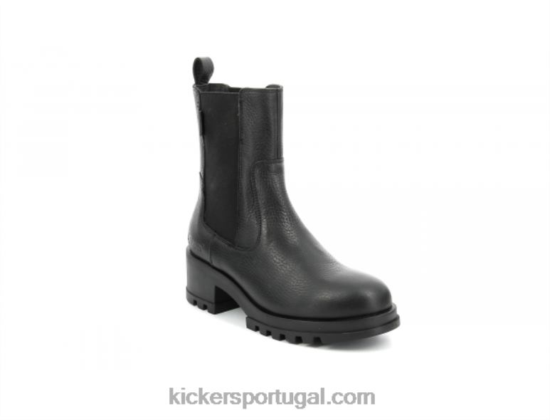 Kickers chute preto feliz V24TH236 mulheres