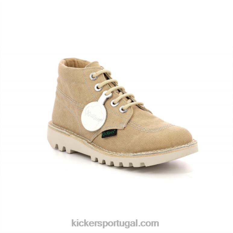 Kickers kick hi bege claro V24TH201 mulheres