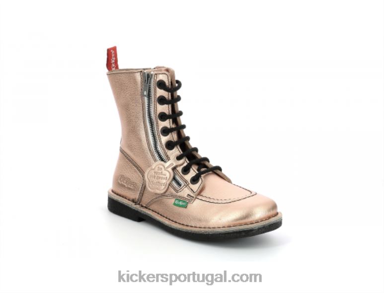 Kickers meetickzip ouro rosa V24TH290 mulheres