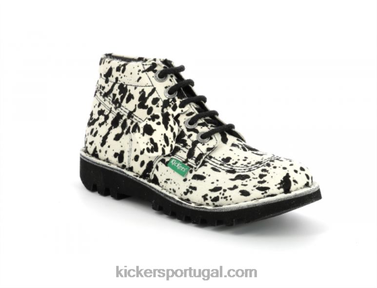 Kickers neorallye bege preto manchado V24TH281 mulheres