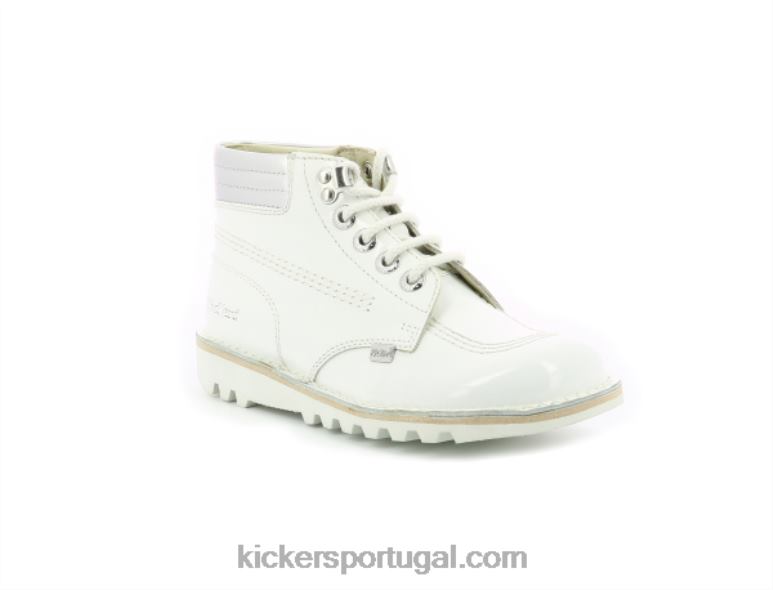 Kickers pontapé retrocesso prata branca V24TH292 mulheres